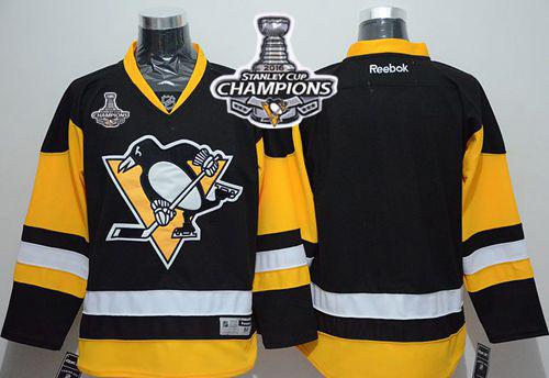 Custom Pittsburgh Penguins black Alternate jersey