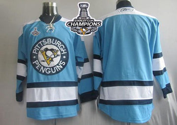 Custom Pittsburgh Penguins blue jersey