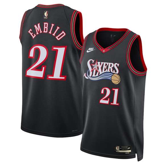 Joel Embiid Philadelphia 76ers black Classic jersey