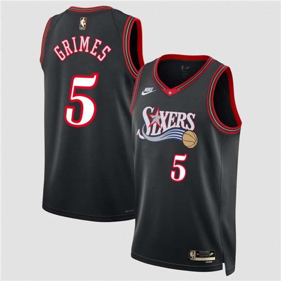 Quentin Grimes Philadelphia 76ers black Classic jersey