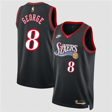 Paul George Philadelphia 76ers black Classic jersey
