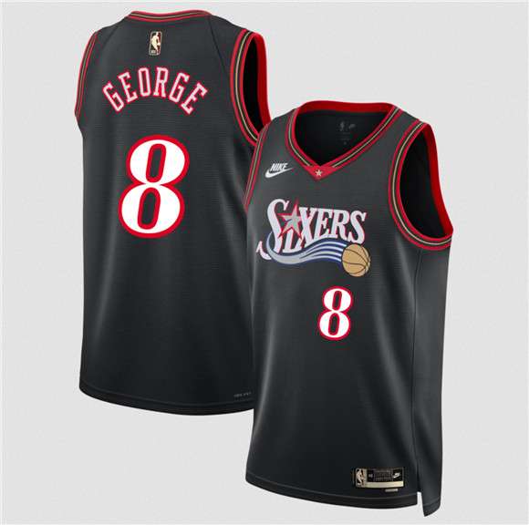 Paul George Philadelphia 76ers black Classic jersey