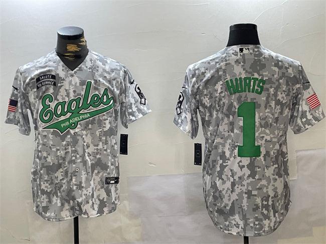 Jalen Hurts Philadelphia Eagles camo Salute To Service jersey