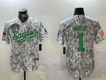 Jalen Hurts Philadelphia Eagles camo Salute To Service jersey