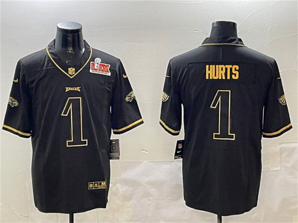 Jalen Hurts Philadelphia Eagles black-gold Salute To Service jersey
