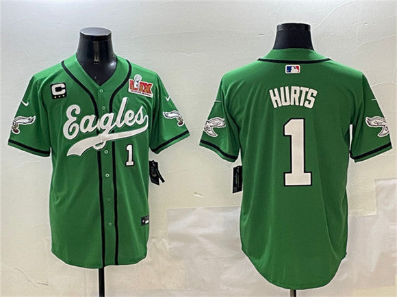 Jalen Hurts Philadelphia Eagles green jersey