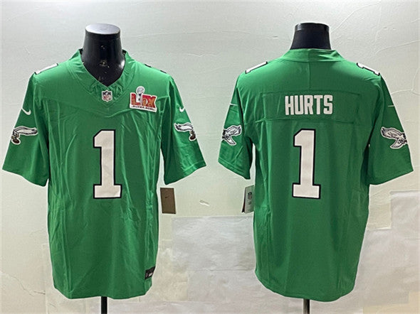 Jalen Hurts Philadelphia Eagles green Throwback jersey