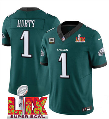 Jalen Hurts Philadelphia Eagles green jersey