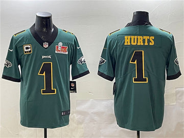 Jalen Hurts Philadelphia Eagles green jersey