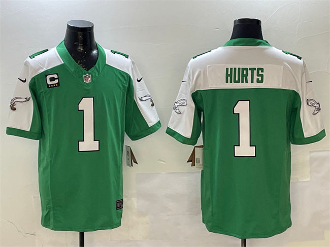 Jalen Hurts Philadelphia Eagles green-white jersey