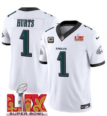 Jalen Hurts Philadelphia Eagles white jersey