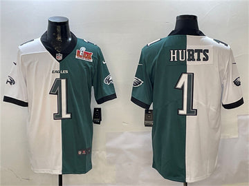 Jalen Hurts Philadelphia Eagles white Split jersey
