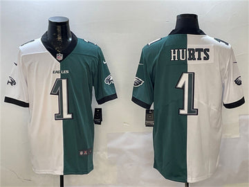 Jalen Hurts Philadelphia Eagles white Split jersey
