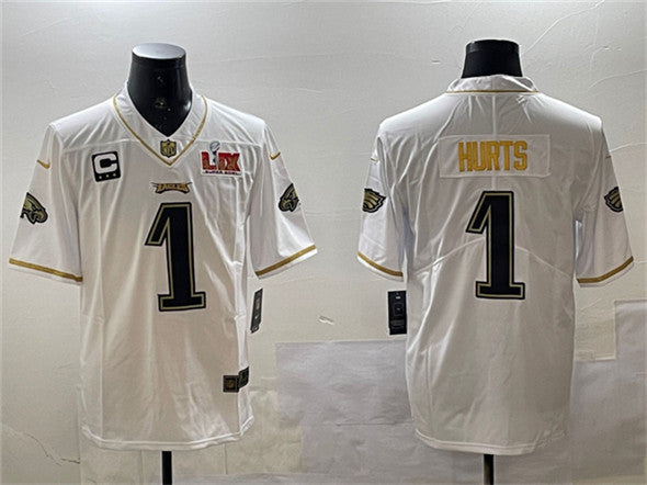 Jalen Hurts Philadelphia Eagles white-gold Salute To Service jersey