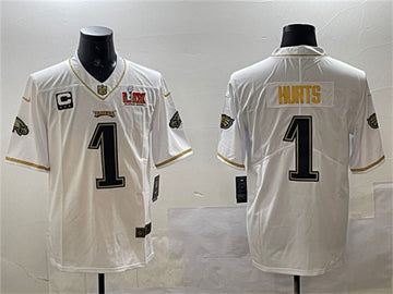 Jalen Hurts Philadelphia Eagles white-gold Salute To Service jersey