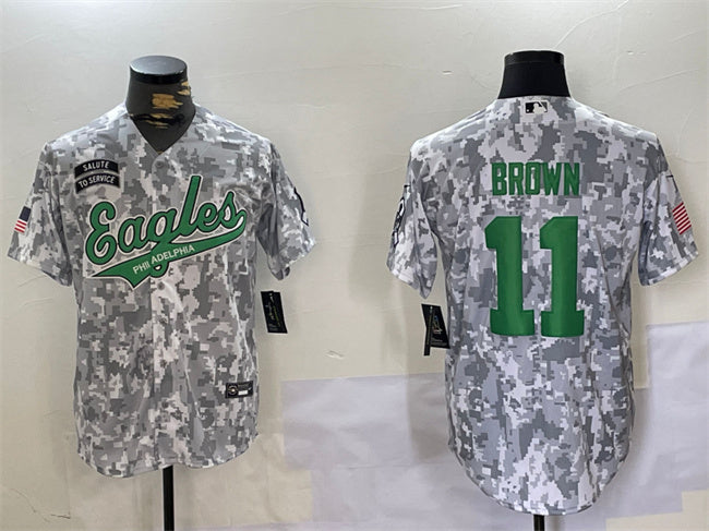 A J Philadelphia Eagles brown Salute To Service jersey