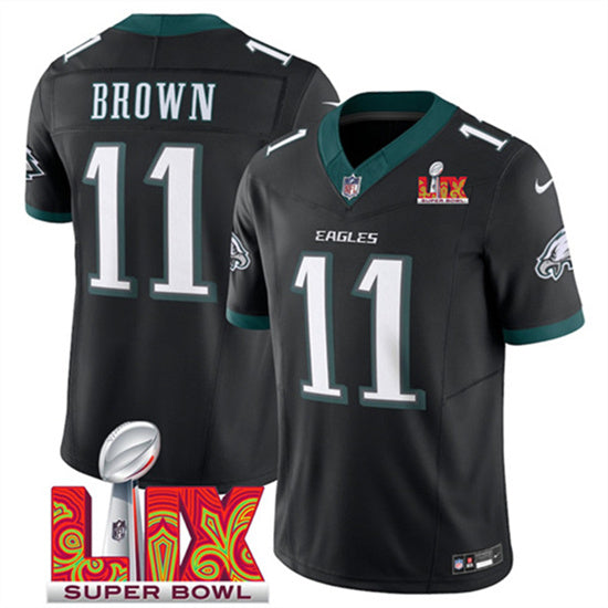 AJ Brown Philadelphia Eagles black jersey