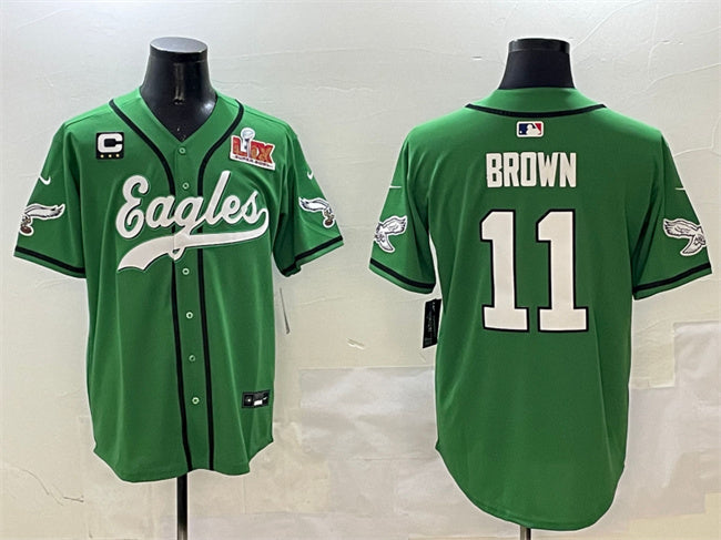 AJ Brown Philadelphia Eagles green jersey