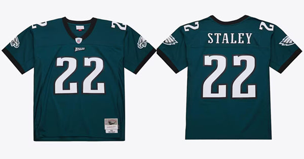 Duce Staley Philadelphia Eagles green jersey