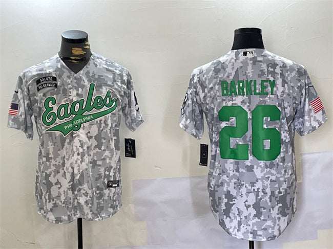 Saquon Barkley Philadelphia Eagles camo Salute To Service jersey