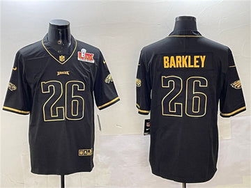 Saquon Barkley Philadelphia Eagles black-gold Salute To Service jersey