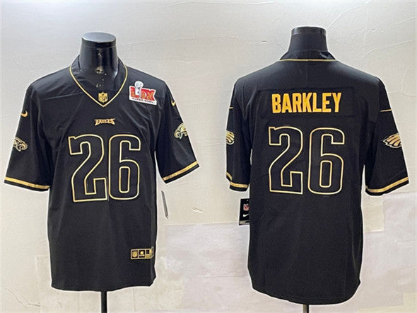 Saquon Barkley Philadelphia Eagles black-gold Salute To Service jersey