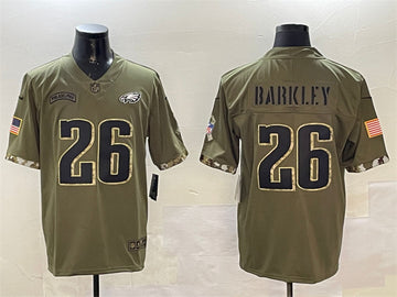 Saquon Barkley Philadelphia Eagles camo Salute To Service jersey