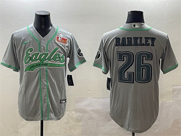 Saquon Barkley Philadelphia Eagles gray jersey