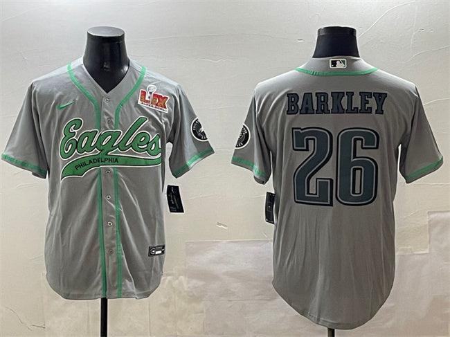 Saquon Barkley Philadelphia Eagles gray jersey