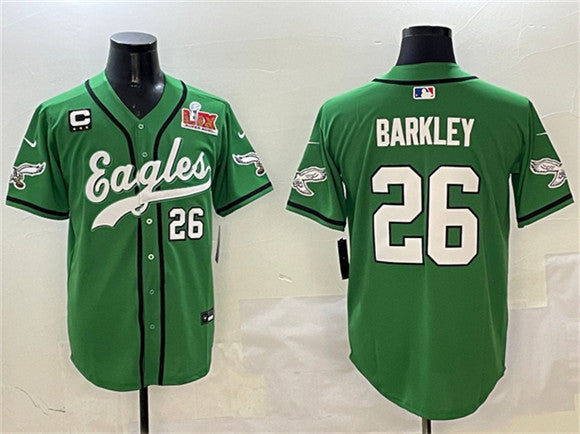Saquon Barkley Philadelphia Eagles green jersey
