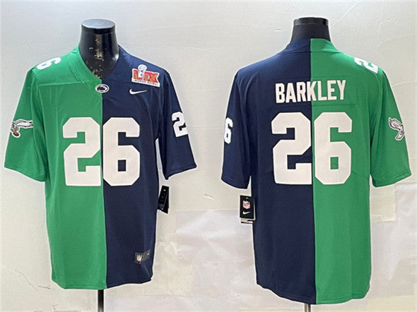 Saquon Barkley Philadelphia Eagles green Split jersey