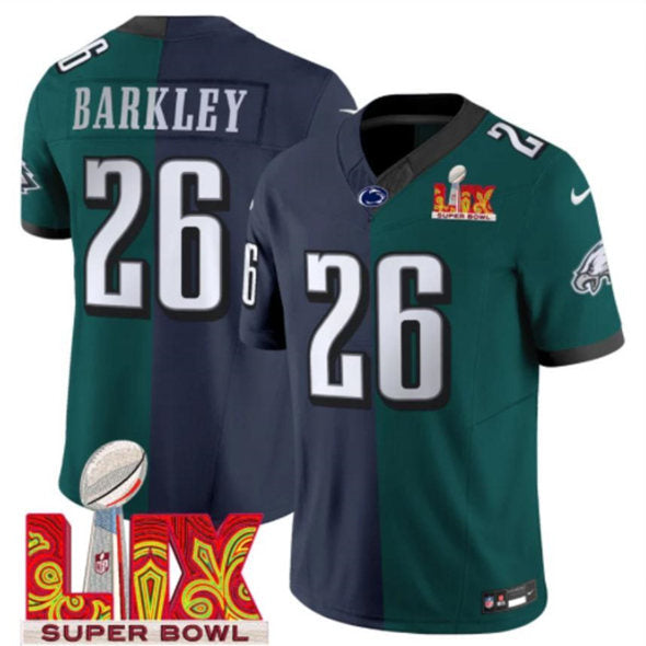 Saquon Barkley Philadelphia Eagles green-navy jersey