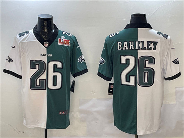 Saquon Barkley Philadelphia Eagles white Split jersey