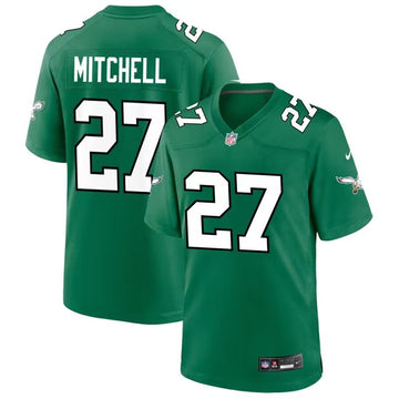 Quinyon Mitchell Philadelphia Eagles green Game jersey