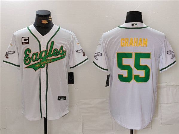 Brandon Graham Philadelphia Eagles white-gold jersey