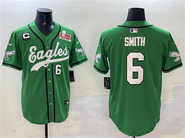 DeVonta Smith Philadelphia Eagles green jersey