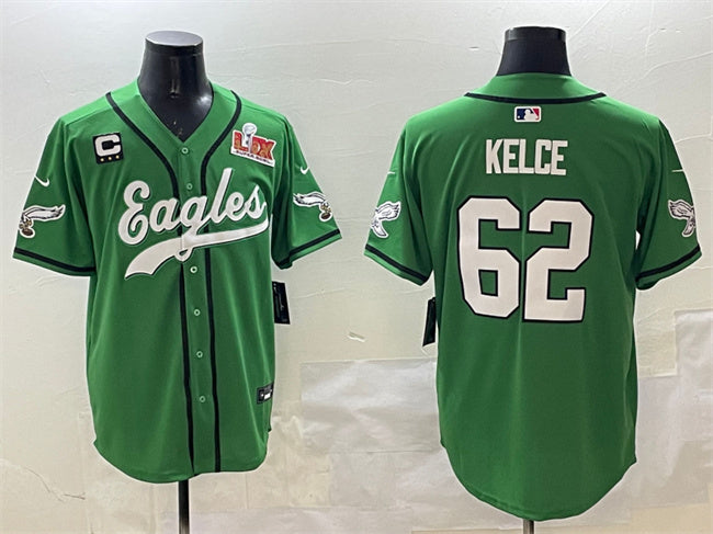 Jason Kelce Philadelphia Eagles green jersey