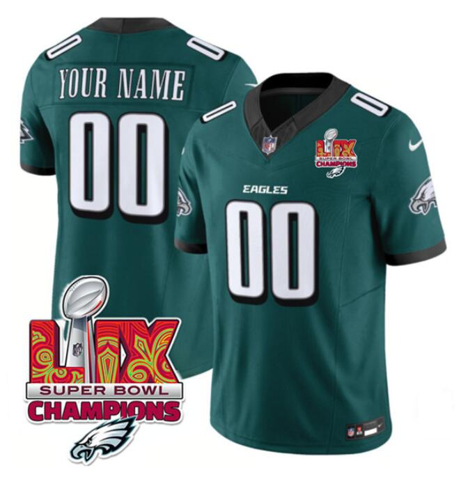 Custom Philadelphia Eagles green FUSE jersey