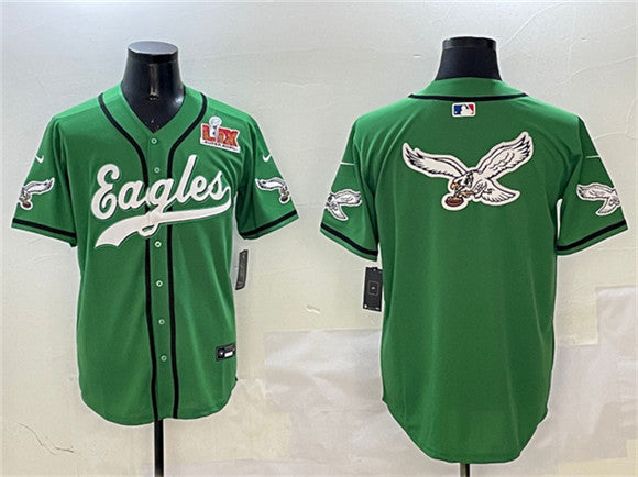Team Big Logo Philadelphia Eagles green jersey