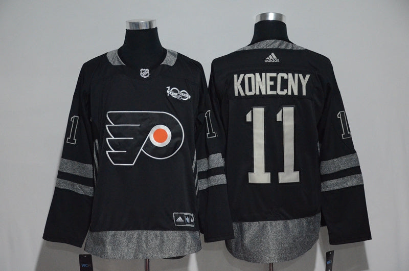 Travis Konecny Philadelphia Flyers black jersey