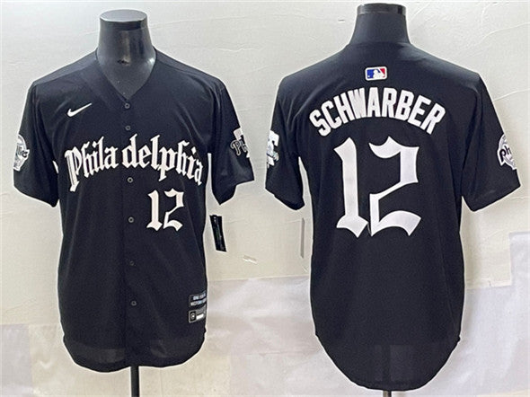 Kyle Schwarber Philadelphia Phillies black jersey