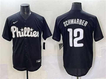 Kyle Schwarber Philadelphia Phillies black Lights Out jersey