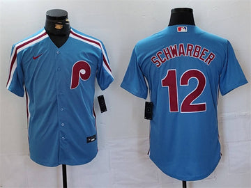 Kyle Schwarber Philadelphia Phillies blue jersey