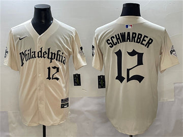 Kyle Schwarber Philadelphia Phillies cream jersey