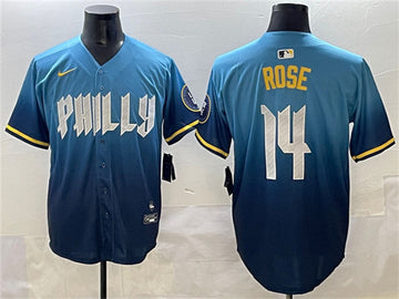 Pete Rose Philadelphia Phillies blue City Connect jersey