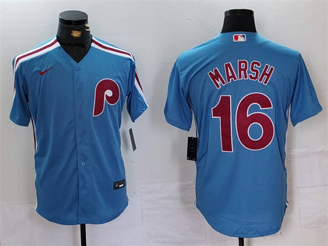 Brandon Marsh Philadelphia Phillies blue jersey