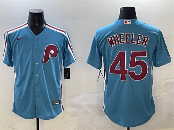 Zack Wheeler Philadelphia Phillies blue jersey