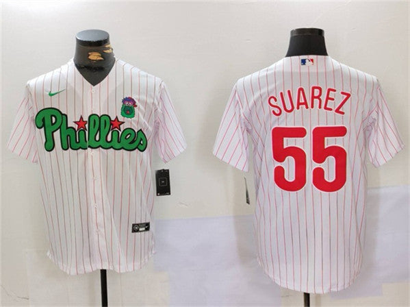 Ranger Suarez Philadelphia Phillies white-green jersey