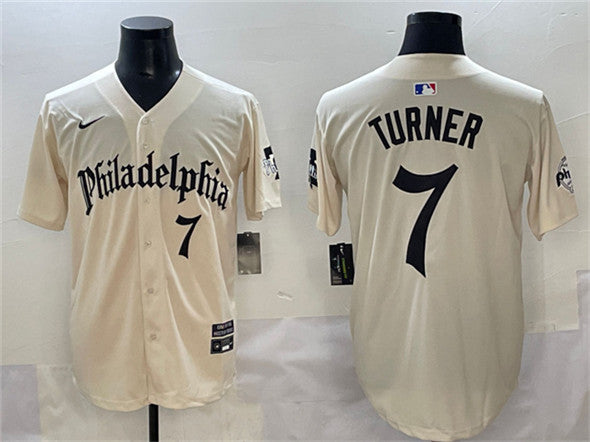 Trea Turner Philadelphia Phillies cream jersey