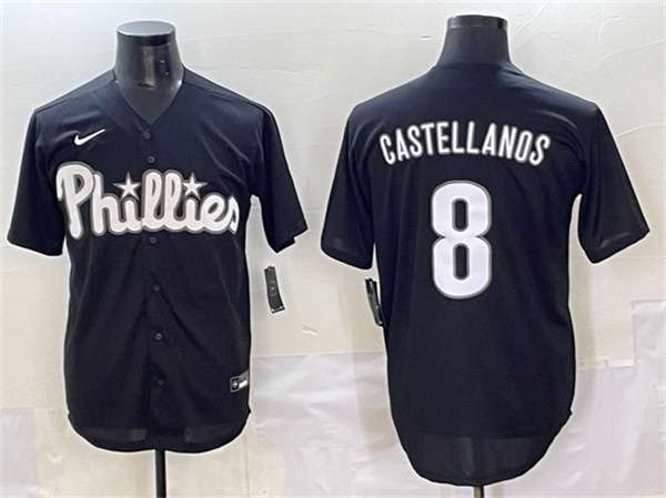 Nick Castellanos Philadelphia Phillies black Lights Out jersey